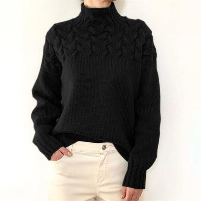 Sansa - Pull en tricot à col roulé pour femmes
