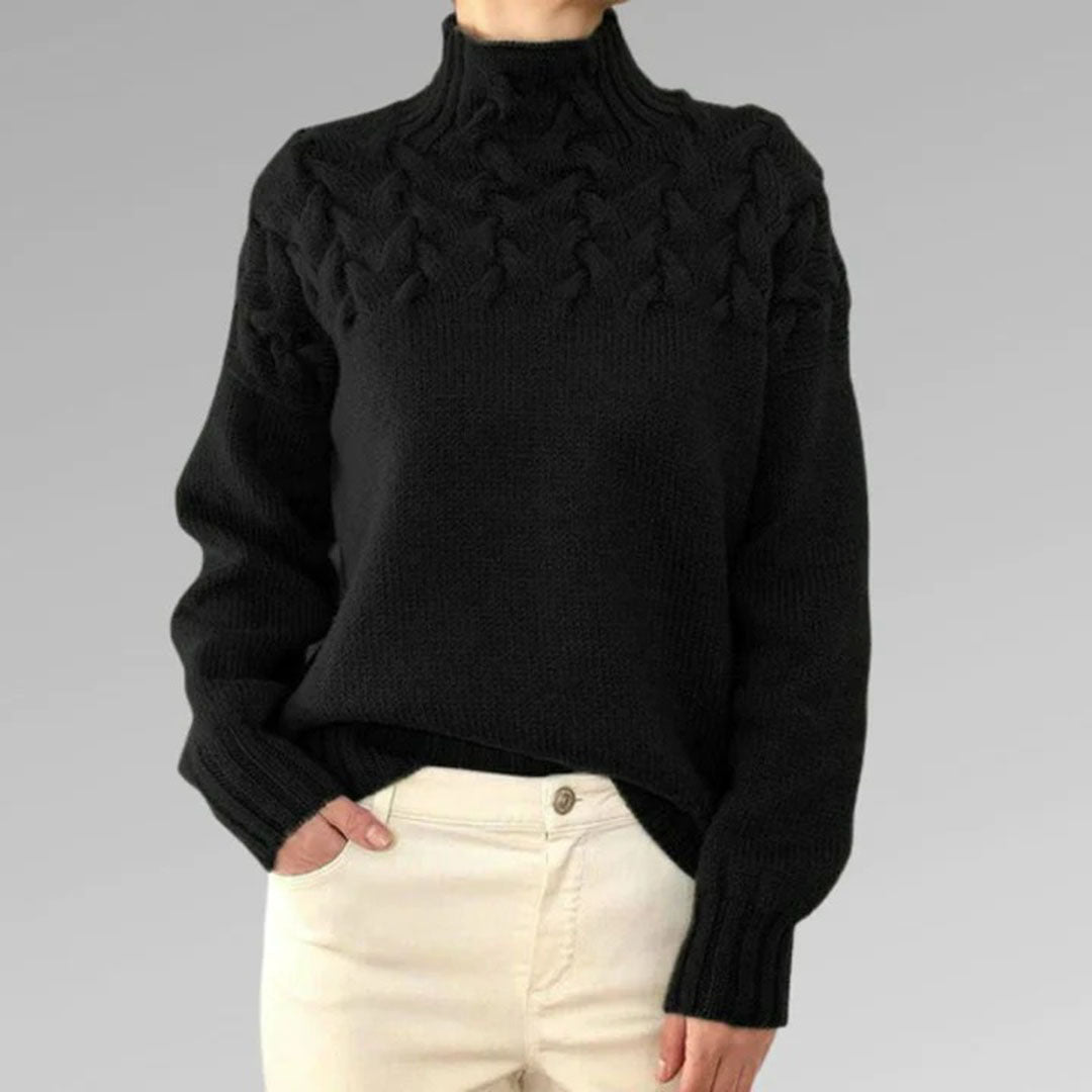 Sansa - Pull en tricot à col roulé pour femmes