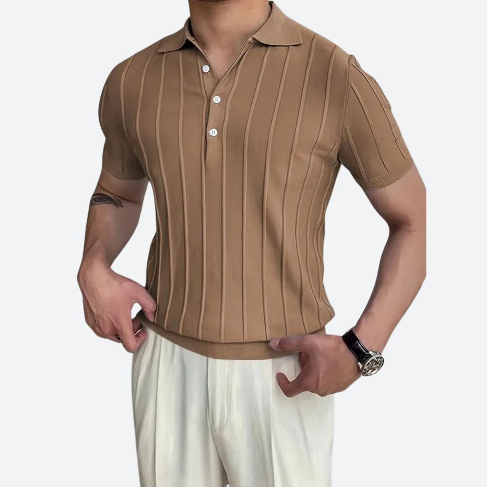 Polo à col en V confortable et élégant, très extensible - Shag