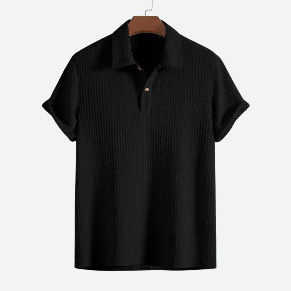 Polo gaufré stylisé avec design en strick - Shaun