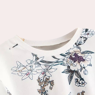 DORIS - Pull Fleurie Classique pour Femmes