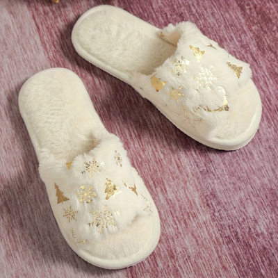 GABBIE - Pantoufles Confortables Les Fêtes pour Femmes