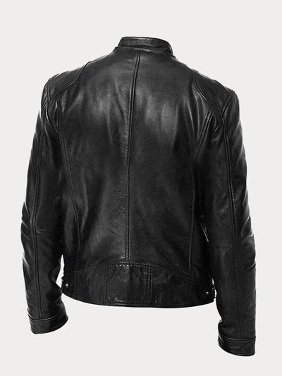 VESTE EN CUIR DÉCONTRACTÉE