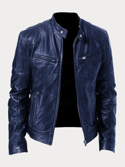 VESTE EN CUIR DÉCONTRACTÉE