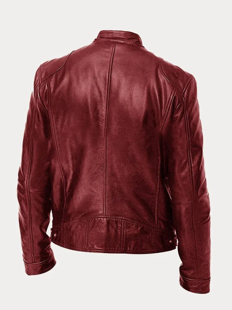 VESTE EN CUIR DÉCONTRACTÉE