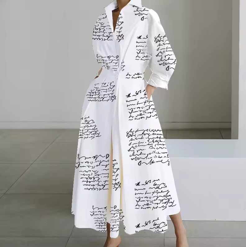 Karina | Collared Shirt Dress with Button-Down Front and Cinched Waist