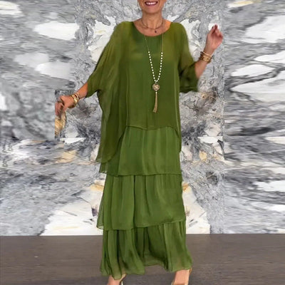 Venisa - Robe en mousseline superposée