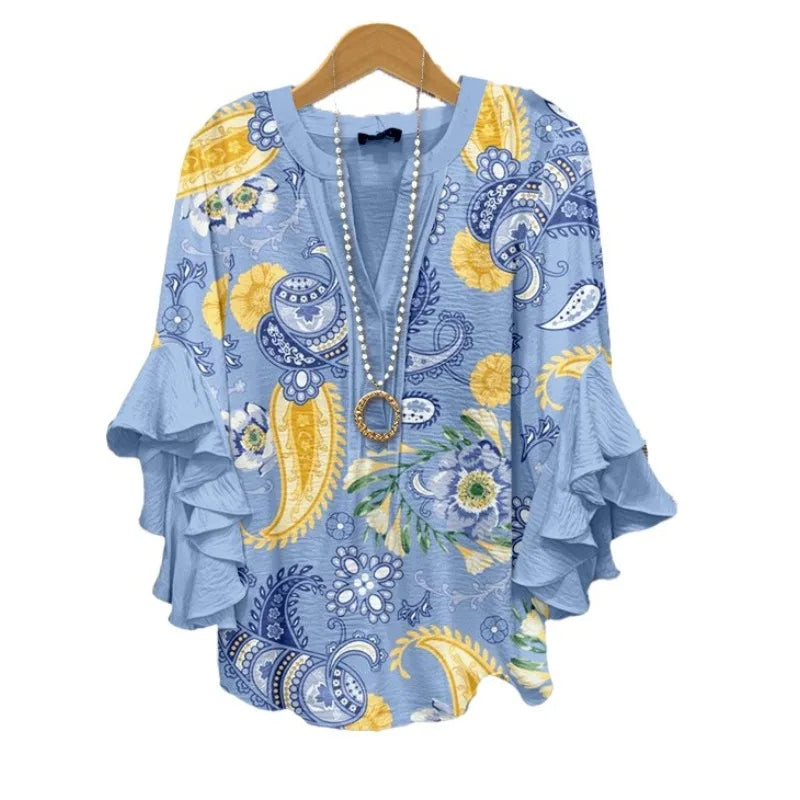 Blouse d'été "Fête de jardin" – Fraîche & féminine