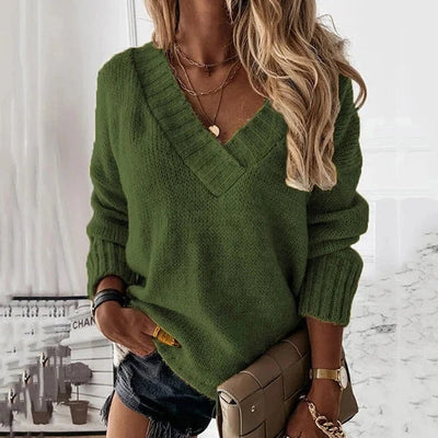 Jane | Pull V-Cou Douillet