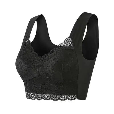 Soutien-gorge femme – Coupe sans couture – Détail en dentelle – Maintien sans armature