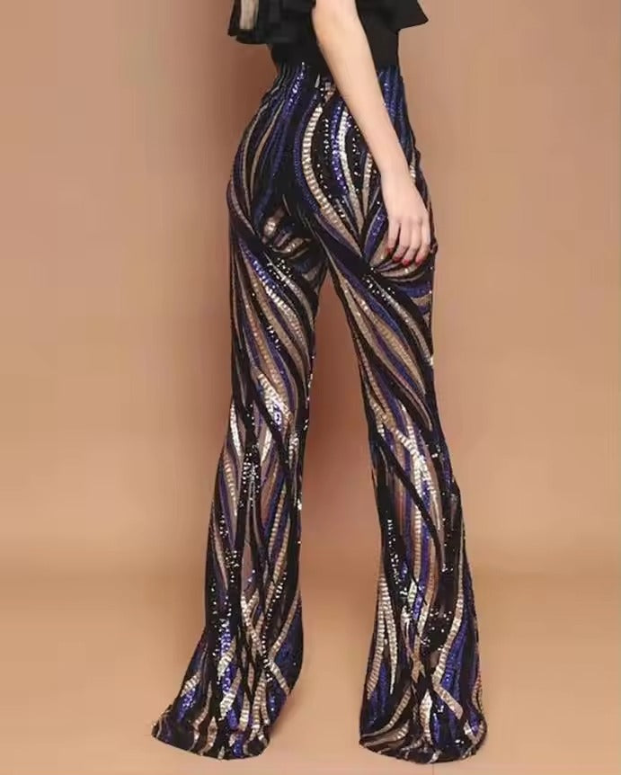Gabriella | Pantalon Évasé pour femme | Paillettes