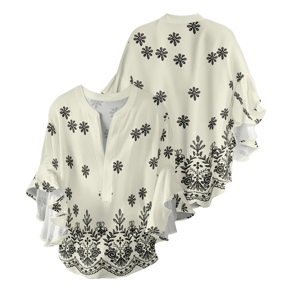 Blouse d'été "Fête au jardin" – Intemporelle & chic