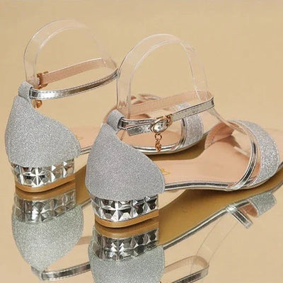 Sandales femme – Bout ouvert – Bride cheville – Talon sculpté – Confort structuré
