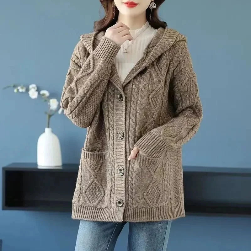 Hanna™ - Cardigan élégant avec motif en losanges