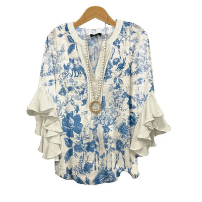 Blouse d'été "Fête de jardin" – Fraîche & féminine