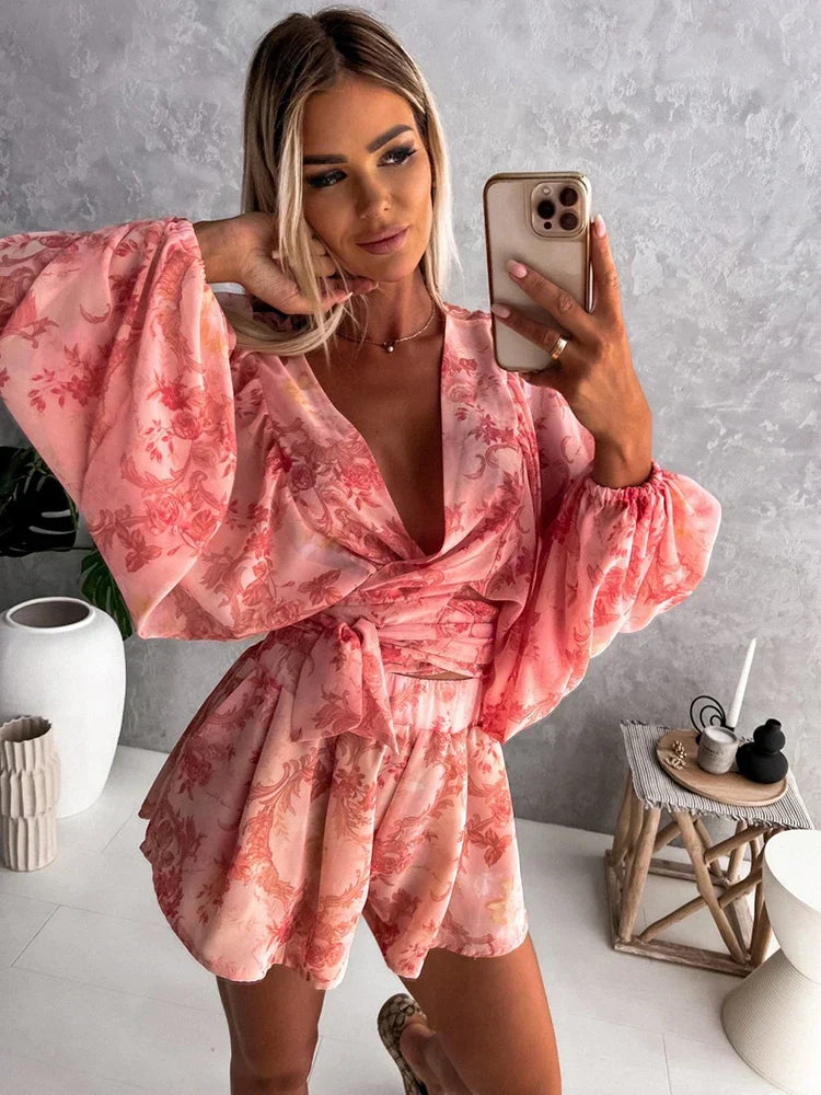Jade - Combinaison D'Été Sexy Avec Décolleté Profond En V