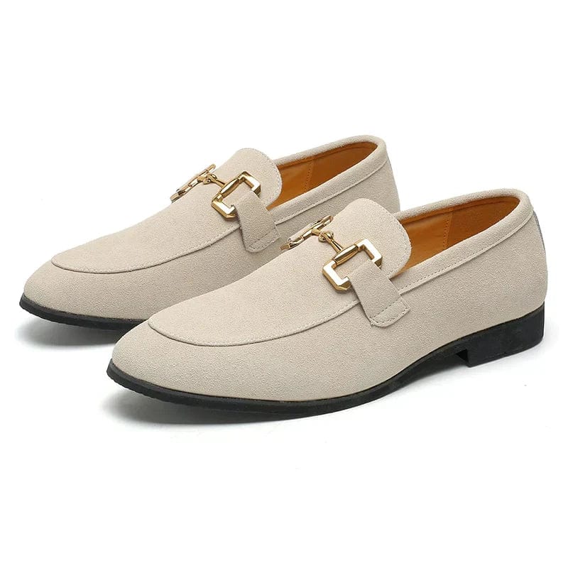 Nero - Mocassins en daim avec boucle en métal
