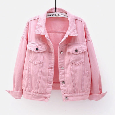 Aurelia - Veste en jean rose élégante et confortable pour femmes