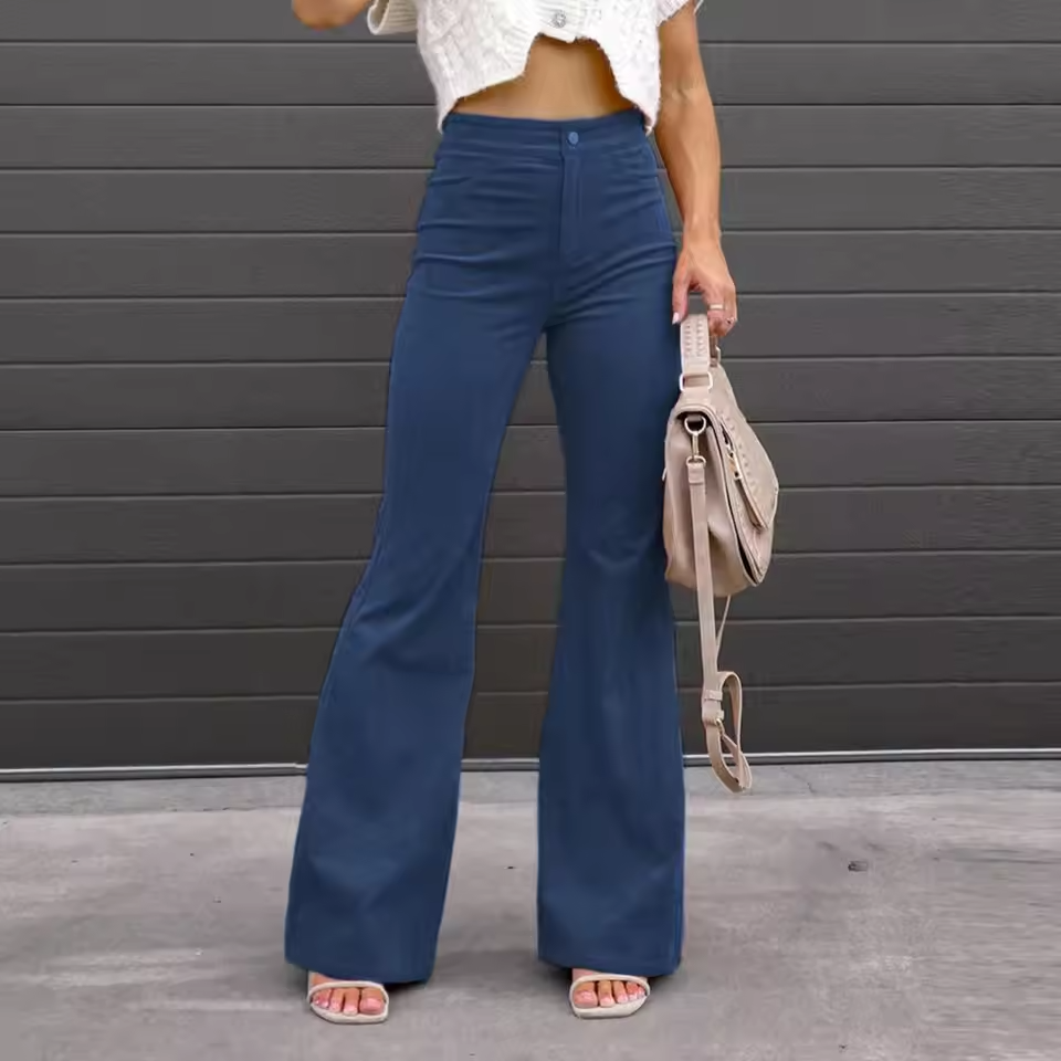 Pantalon Flare | Taille Haute | Allure Rétro