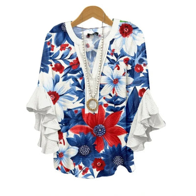 Blouse d'été "Fête de jardin" – Fraîche & féminine