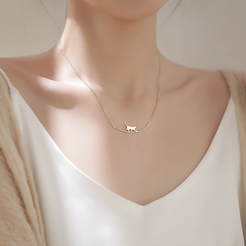 Collier Kletterkatze en Argent