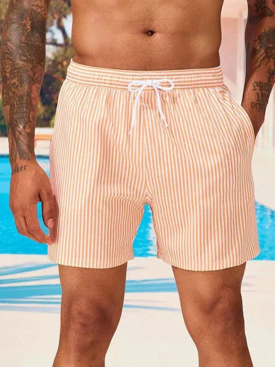 Short de bain homme – Coupe décontractée – Tissu séchage rapide – Taille ajustable