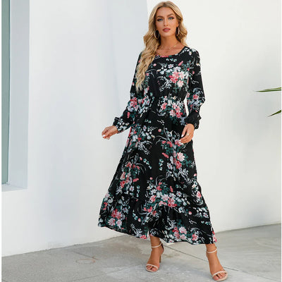 Lillith™ | Robe Bohème Longue à Imprimé Fleuri
