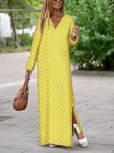 Lisanne™ | Robe Longue Bohème à Imprimé Graphique