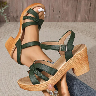 Morgane™| Sandales orthopédiques à talon moyen
