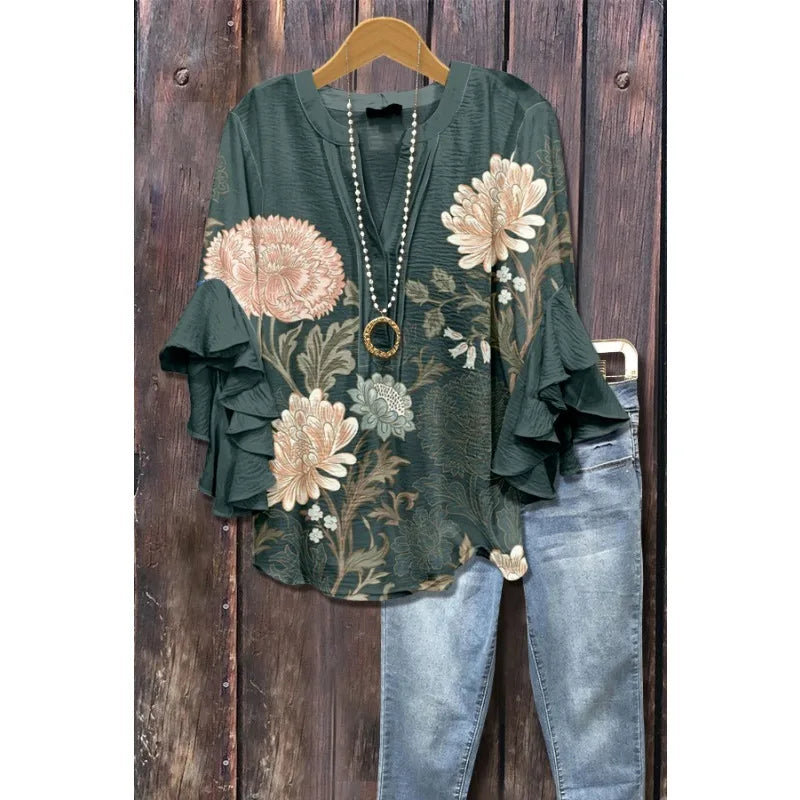 Blouse d'été "Fête de jardin" – Fraîche & féminine