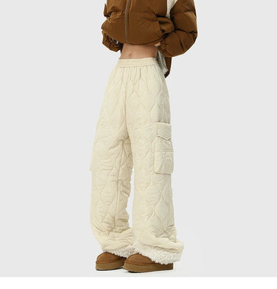 Pantalon large matelassé