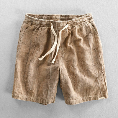 Short homme décontracté – Coupe ample – Tissu respirant – Taille élastique avec cordon