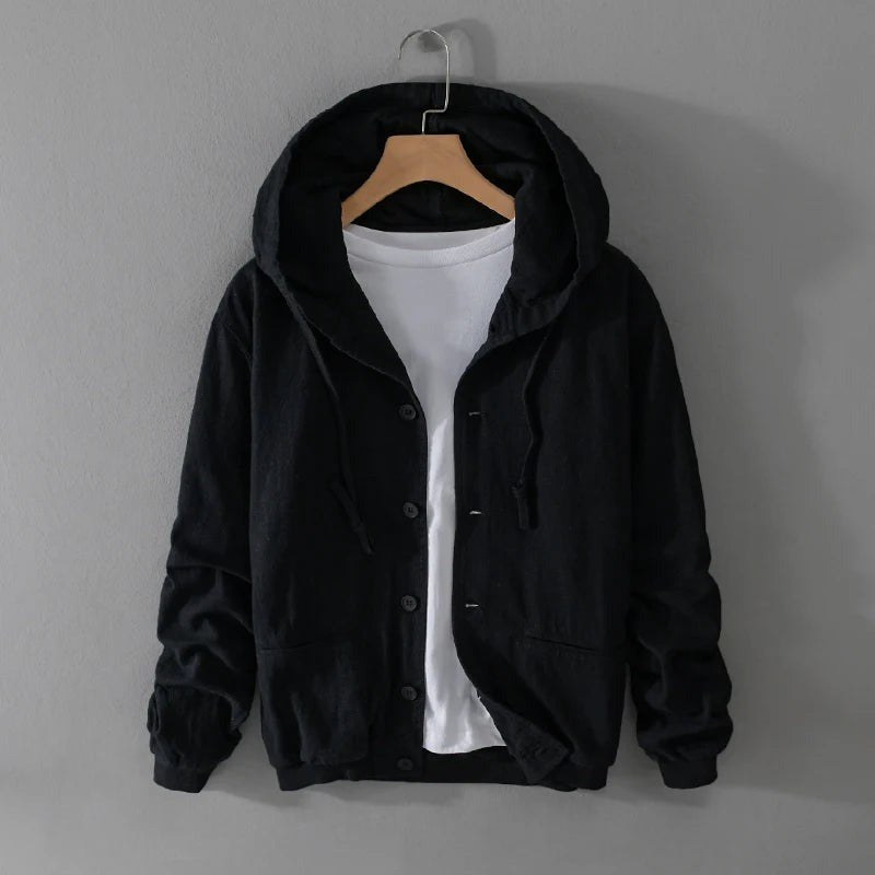 Blouse à capuche en lin