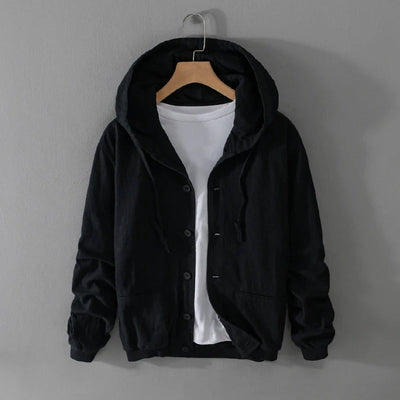 Blouse à capuche en lin