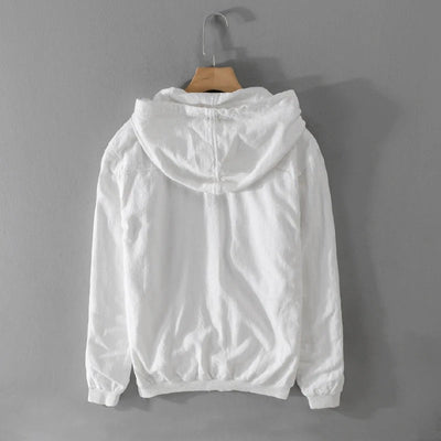Blouse à capuche en lin