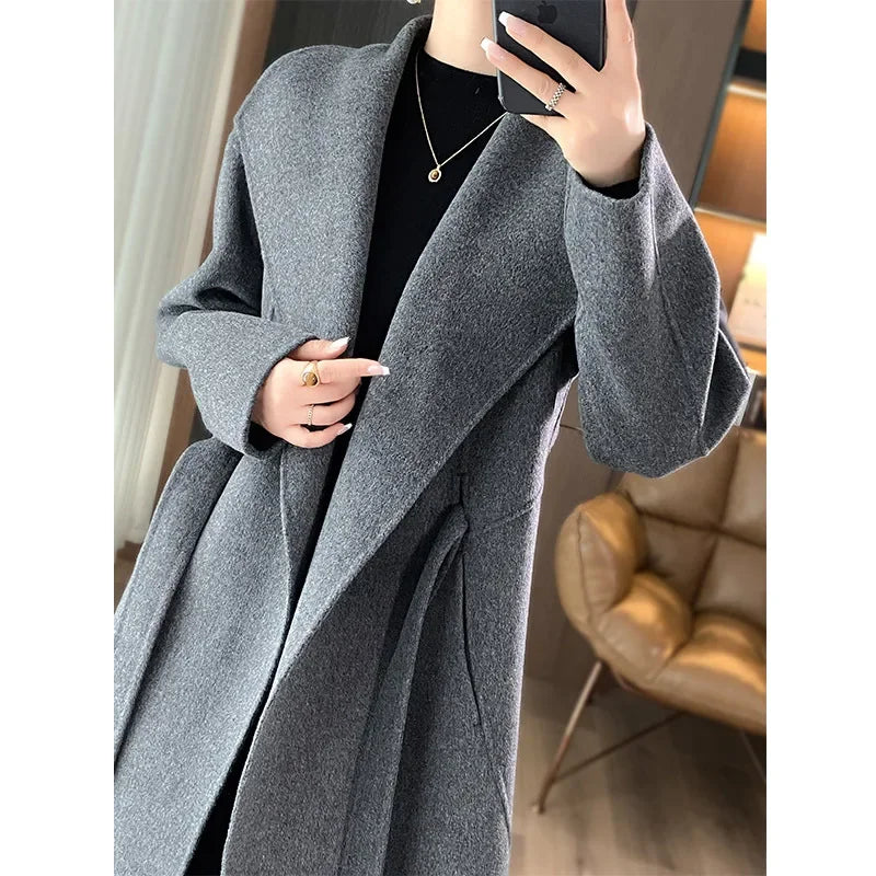 Manteau en cachemire avec ceinture Casmira™