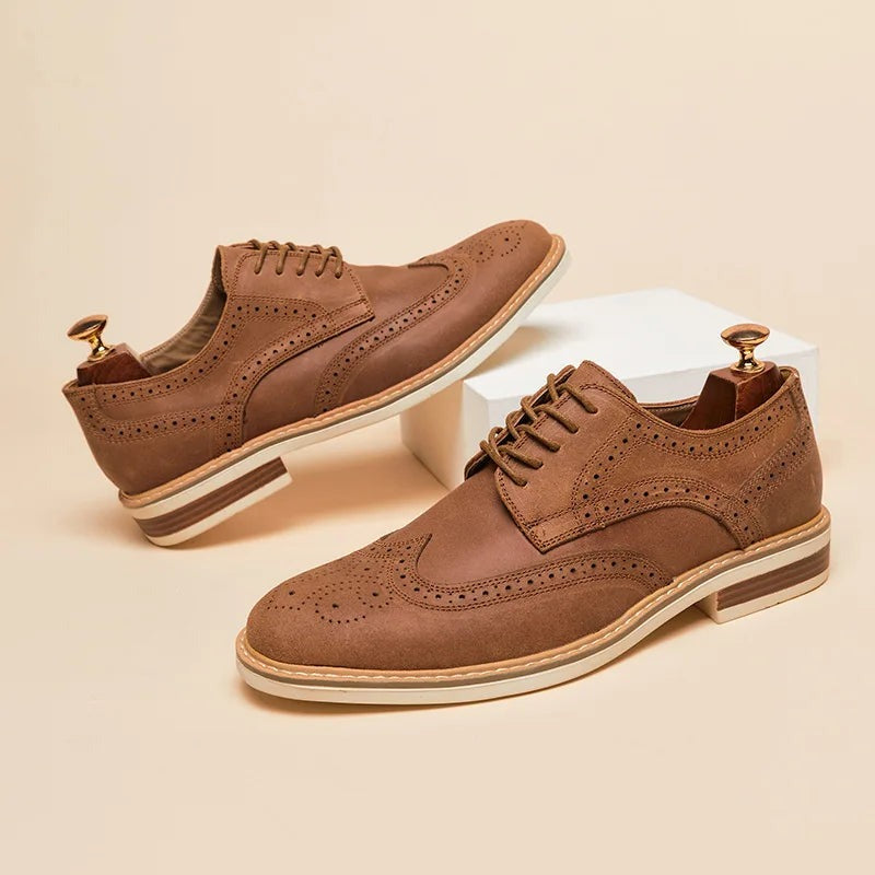 Oxford à bout golf en daim