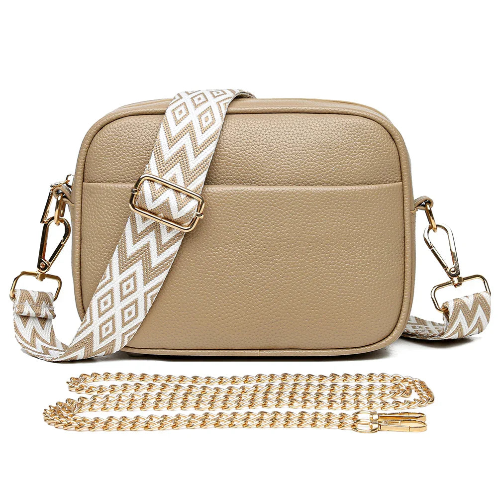Sac à bandoulière en cuir raffiné Zara