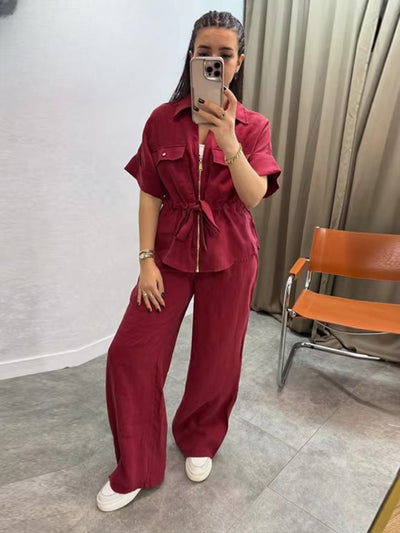 Ensemble Cargo Basique Coton & Lin