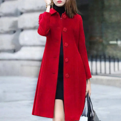 Manteau Cintré | Laine Mélangée | Élégance Structurée