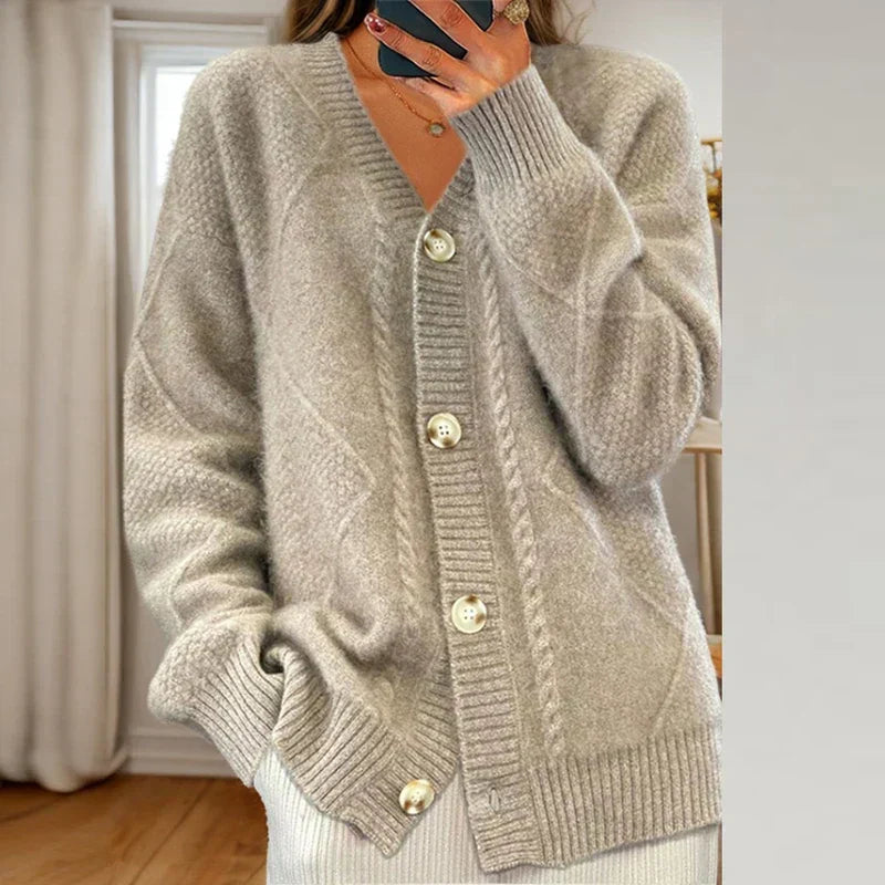 Cardigan Texturé | Boutons Bois | Chaleur Douce