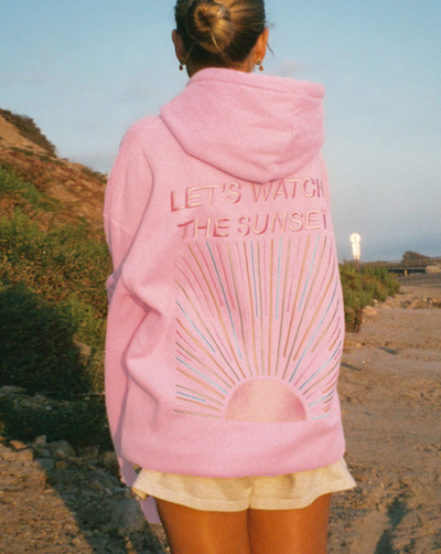 KATIE - SWEAT À CAPUCHE ÉLÉGANT "LET'S WATCH THE SUNSET"