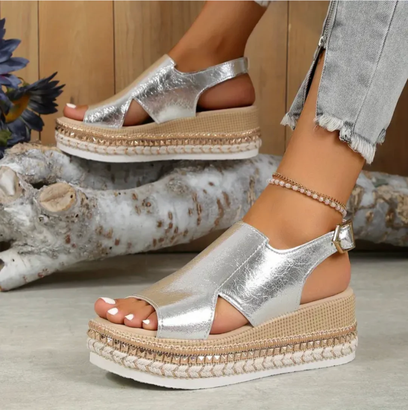 Helma | Sandales Sangles pour femme | compensées