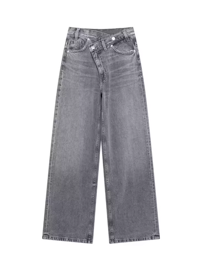Zoe™ | Jean Loose Fermeture Asymétrique