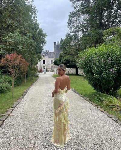 Linda – Robe longue fleurie élégante