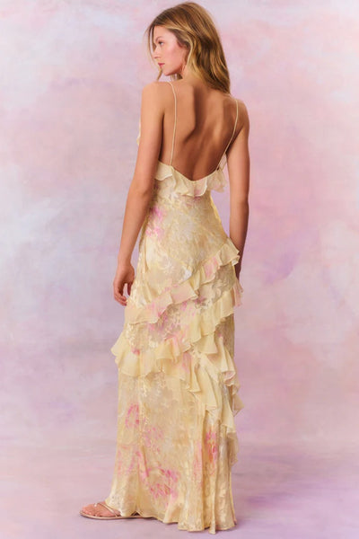 Linda – Robe longue fleurie élégante