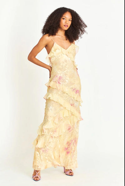 Linda – Robe longue fleurie élégante