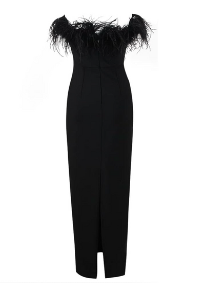 Anastasia | Élégante Robe à Plumes