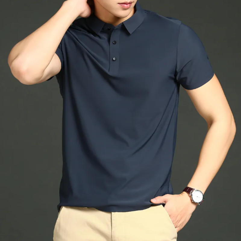 Polo homme – Coupe slim – Manches courtes – Tissu respirant doux premium