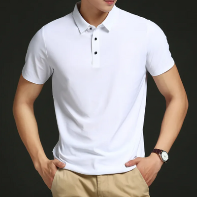 Polo homme – Coupe slim – Manches courtes – Tissu respirant doux premium